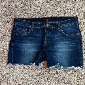 Denim cutoff jean shorts